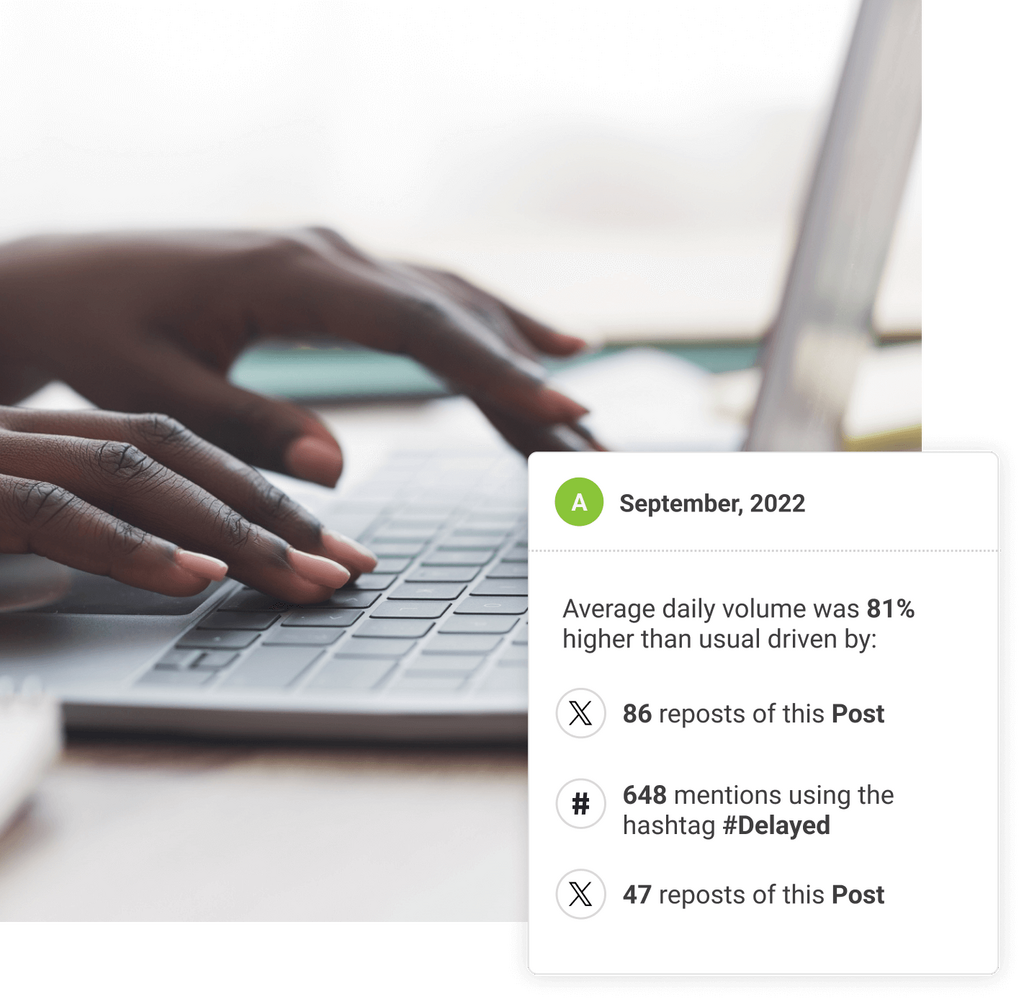 Hands on the keyboard of a laptop computer